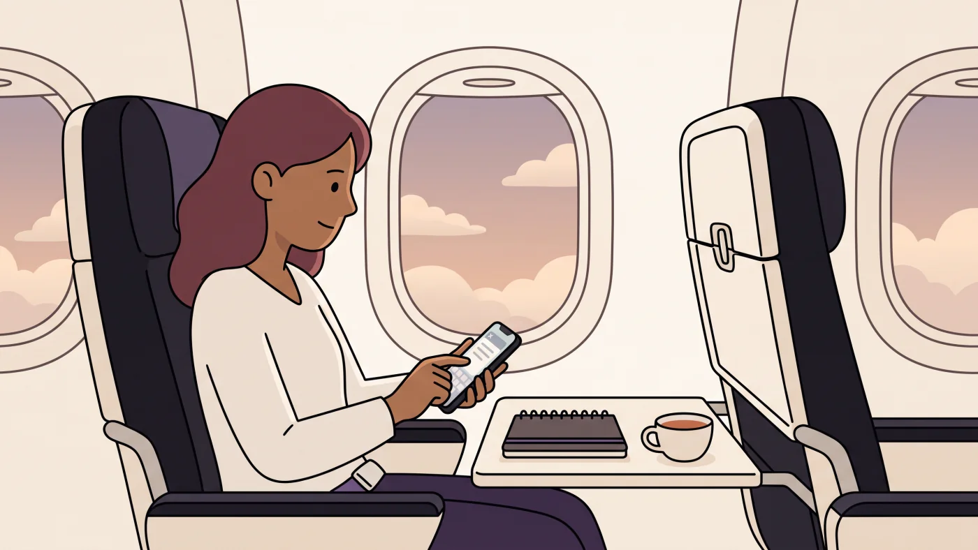 Two minutes on the plane